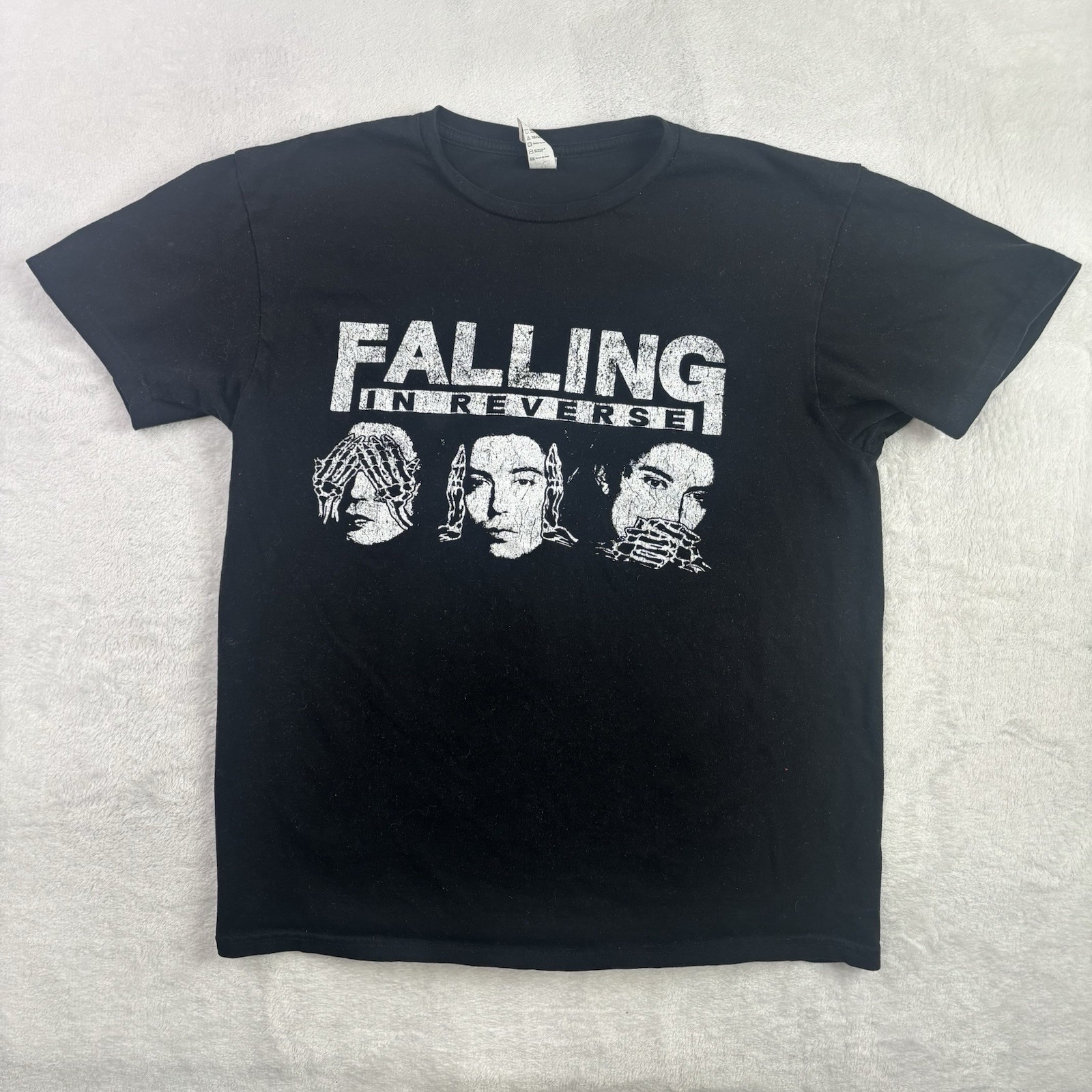 Falling In Reverse 2024 Tour Black Short Sleeve Graphic Shirt Mens Medium